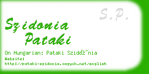 szidonia pataki business card